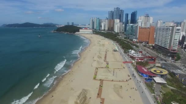 Pantai Haeundae ketika Festival Pasir — Stok Video