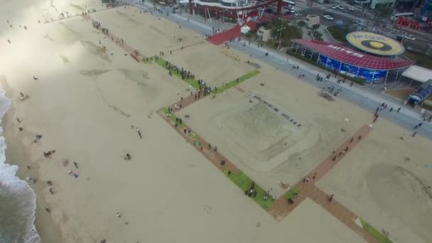 Haeundae Beach als zand Festival — Stockvideo