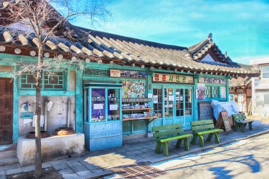 eski köy ve suncheon, Jeollanamdo, Güney Kore, Asya'nın sokak