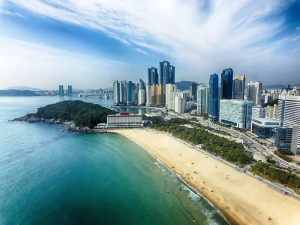 Winter Haeundae Beach Busan Zuid Korea Asia — Stockfoto