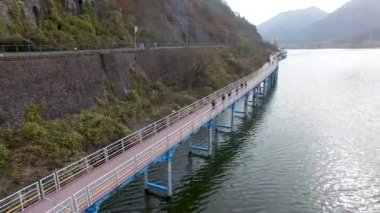 Nakdong Nehri, Yangsan, Güney Kore, Asya üzerinde çalışan Bisiklet