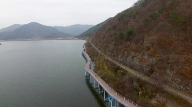 Nakdong Nehri, Yangsan, Güney Kore, Asya üzerinde çalışan Bisiklet