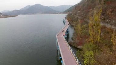 Nakdong Nehri, Yangsan, Güney Kore, Asya üzerinde çalışan Bisiklet