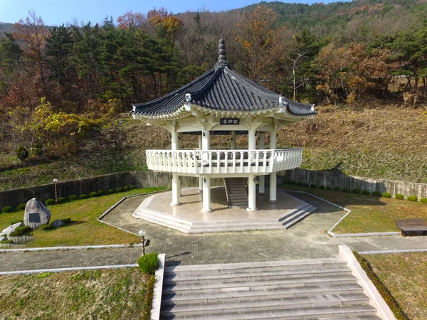 Pavillon Manghyangjeong Barrage Unmun Cheongdo Gyeongsangnamdo Corée Sud Asie — Photo