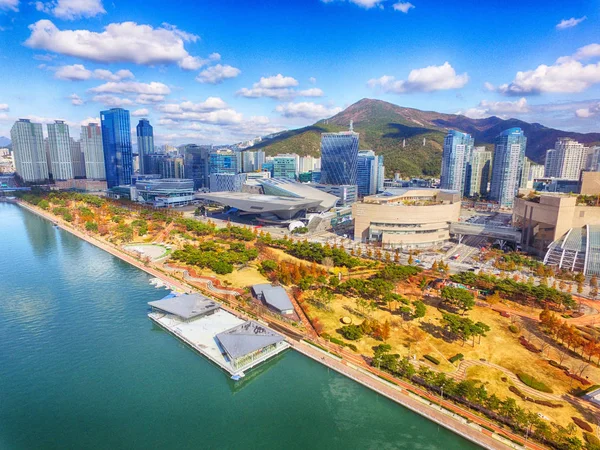 Laat Herfst Van Centum City Haeundae Busan Zuid Korea Azië — Stockfoto