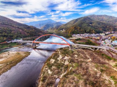 Namdodaegyo köprüdür arasında Jeonnam Gwangyang ve Gyeongnam Hadong, Güney Kore, Asya