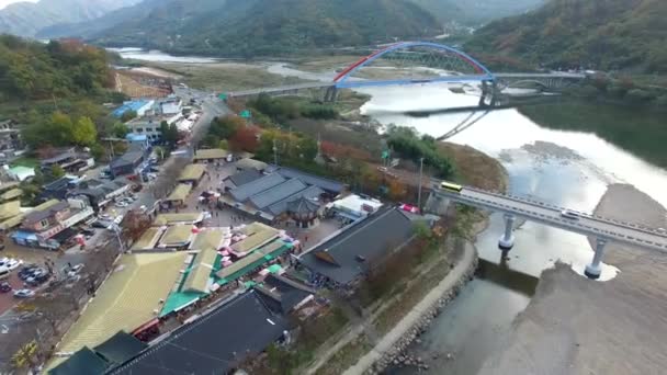 Namdodaegyo Whagae Geleneksel Pazar Hadong Gyeongsangnamdo Güney Kore Asya — Stok video