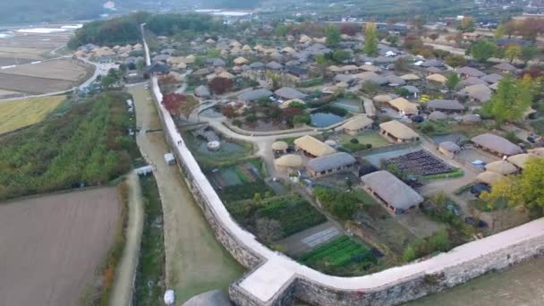 Nakan Eupseong Fortless Hagyományos Village Suncheon Jeollanamdo Dél Korea Asia — Stock videók