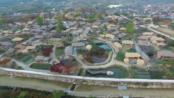 Nakan Eupseong Fortless Tradycyjnej Wioski Suncheon Jeollanamdo Korea Południowa Asia — Wideo stockowe