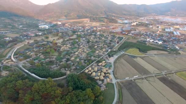 Nakan Eupseong Fortless Traditionelles Dorf Sonnenschild Jeollanamdo Südkorea Asien — Stockvideo