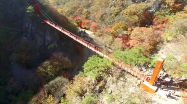 Gancheonsan dağın, Sunchang, Jeollanamdo, Güney Kore, Asya'nın sonbahar