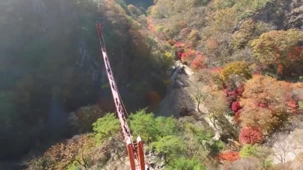 Jesień Gancheonsan Góry Sunchang Jeollanamdo Korea Południowa Azji — Wideo stockowe
