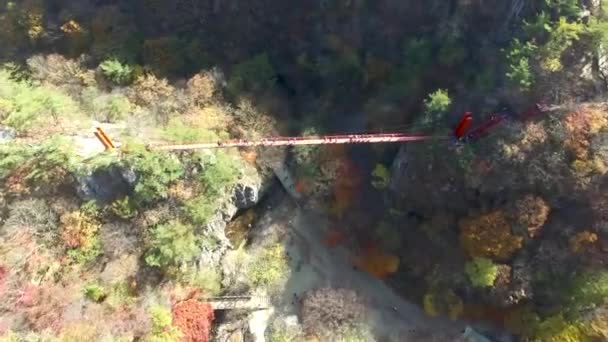 Otoño Gancheonsan Mountain Sunchang Jeollanamdo Corea Del Sur Asia — Vídeos de Stock