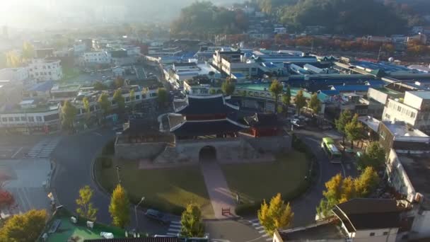 Pungnammun Porta Coreana Tradicional Jeonju Hanok Village Jeonju Jeollabukdo Coreia — Vídeo de Stock