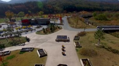 Sonbahar Baekdudaegan Botanik Bahçesi, Bonghwa, Gyeongsangbukdo, Güney Kore Asya