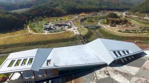 Φθινόπωρο Της Ασίας Gyeongsangbukdo Νότιος Κορέα Δενδρολογικός Κήπος Bonghwa Baekdudaegan — Αρχείο Βίντεο