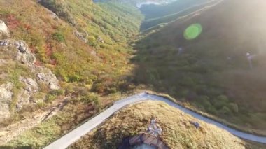 Ganwoljae Sinbulsan Dağı, Uljugun, Ulsan, Güney Kore, Asya havadan görünümü