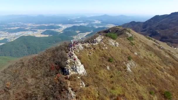 Sinbulsan Dağın Uljugun Ulsan Güney Kore Asya Havadan Görünümü — Stok video