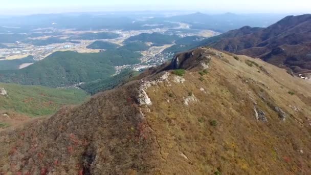 Sinbulsan Dağın Uljugun Ulsan Güney Kore Asya Havadan Görünümü — Stok video