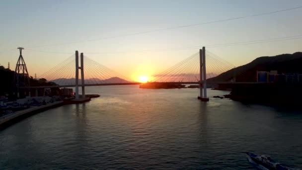 Sonnenaufgang Von Yeosu Jeollanamdo Südkorea Asien — Stockvideo