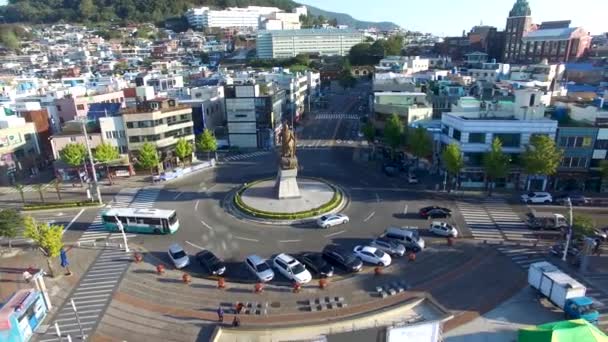 Luftaufnahme Von Yeosu Jeollanamdo Südkorea Asien — Stockvideo