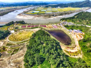 Agyang Ekoloji Parkı Haman,: Gyeongnam, South Korea, Asya havadan görünümü