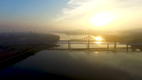 Sonnenaufgang Von Namji Gyeongnam Südkorea Asien — Stockvideo