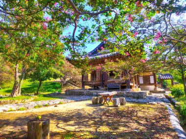 Eski Kore geleneksel ev Hamokjeong Pavilion, Dalseonggun, daegu, Gyeongsangbukdo, Güney Kore Aisa