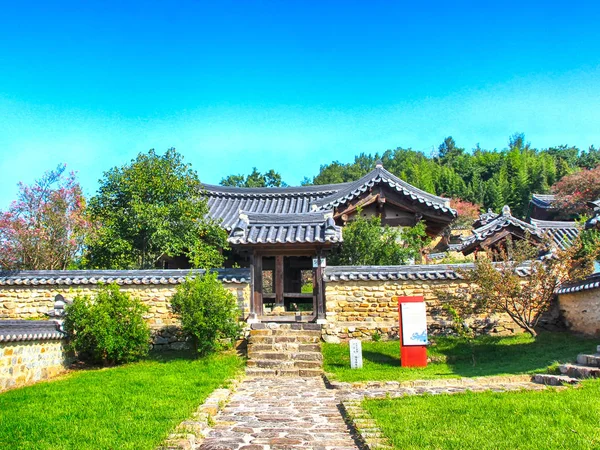 Oude Koreaanse Traditionele Huis Hamokjeong Paviljoen Dalseonggun Daegu Gyeongsangbukdo Zuid — Stockfoto