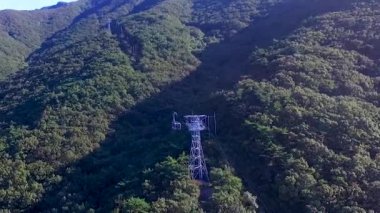 Duryunsan Cablecar, Haenam, Jeollanamdo, Güney Kore, Asya havadan görünümü