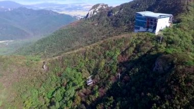 Duryunsan Cablecar, Haenam, Jeollanamdo, Güney Kore, Asya havadan görünümü