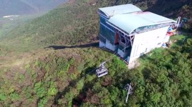 Duryunsan Cablecar, Haenam, Jeollanamdo, Güney Kore, Asya havadan görünümü