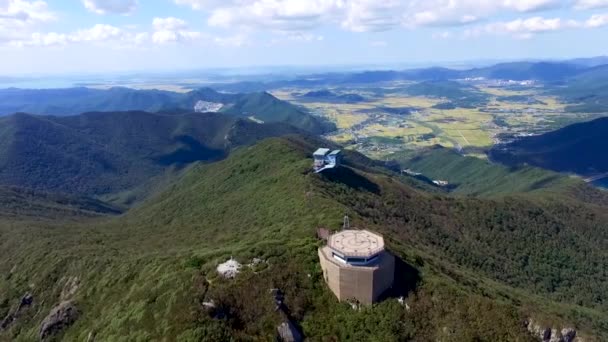 Duryunsan Dağın Haenam Jeollanamdo Güney Kore Asya Havadan Görünümü — Stok video