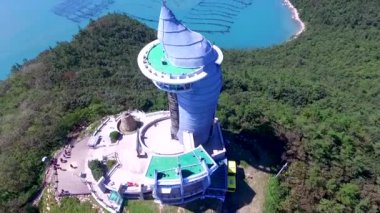 Havadan görünümü Ttangkkeut Gözlemevi, Haenam, Jeollanamdo, Güney Kore, Asya. Ttangkkeut arazi sonu anlamına gelir..