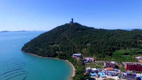 Vista Aérea Observatório Ttangkkeut Haenam Jeollanamdo Coreia Sul Ásia Ttangkkeut — Vídeo de Stock