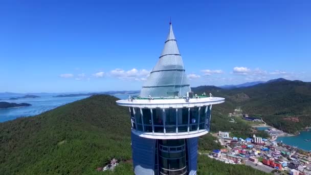 Vista Aérea Del Observatorio Ttangkkeut Haenam Jeollanamdo Corea Del Sur — Vídeos de Stock