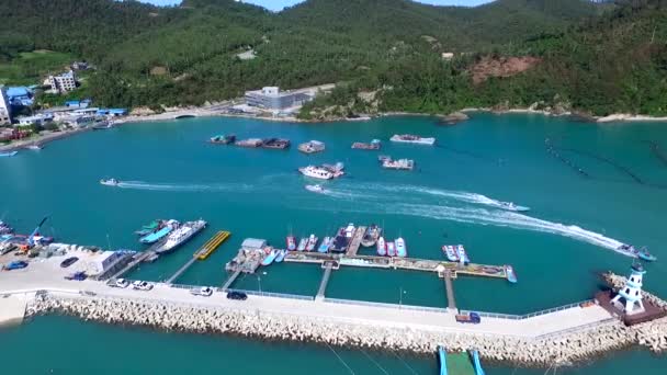 Luchtfoto Van Ttangkkeut Village Haenam Jeollanamdo Zuid Korea Azië Ttangkkeut — Stockvideo