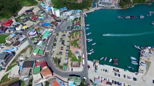 Mappa Topografia Della Penisola Coreana Hanbando Nel Villaggio Ttangkkeut Haenam — Video Stock