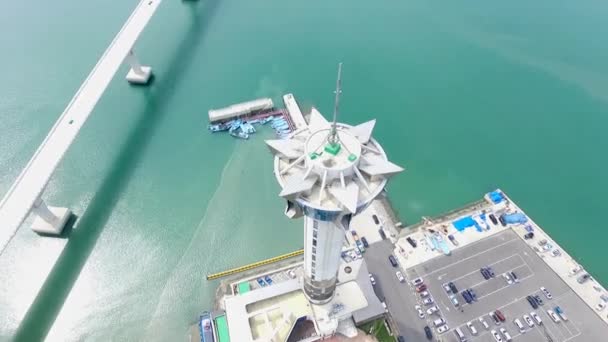 Vista Aérea Torre Chilsan Yeonggwang Jeollanamdo Corea Del Sur Asia — Vídeo de stock