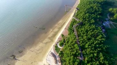 Yeni Janghang, Chungcheongnamdo, Güney Kore, Asya Songlim dağ orman beldesinde havadan görünümü