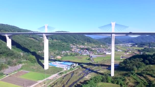 Yarodaegyo Puente Más Alto Corea Del Sur Gyeongnam Hapcheon Corea — Vídeos de Stock