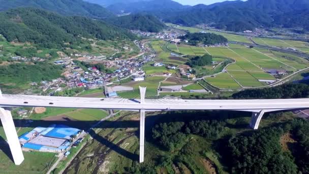 Yüksek Köprüdür Güney Kore Gyeongnam Hapcheon Güney Kore Asya Yarodaegyo — Stok video