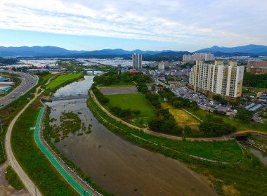 Seongbak ormanı, Seongju, Gyeongbuk, Güney Kore Asya havadan görünümü