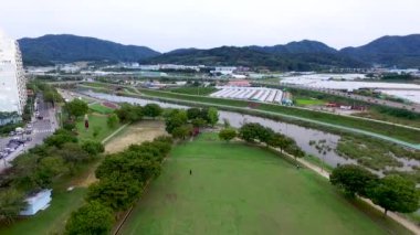 Seongbak ormanı, Seongju, Gyeongbuk, Güney Kore Asya havadan görünümü