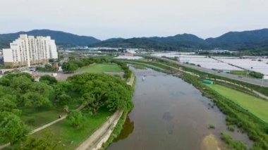 Seongbak ormanı, Seongju, Gyeongbuk, Güney Kore Asya havadan görünümü