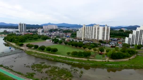 Vista Aérea Del Bosque Seongbak Seongju Gyeongbuk Corea Del Sur — Vídeos de Stock