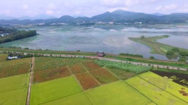 Junam depo, Changwon,: Gyeongnam, South Korea Asya havadan görünümü