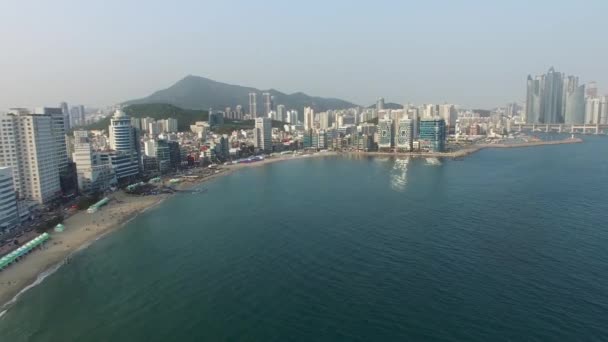 Eobang Balıkçılık Festivali Gwangalli Beach Busan Güney Kore Asya Havadan — Stok video