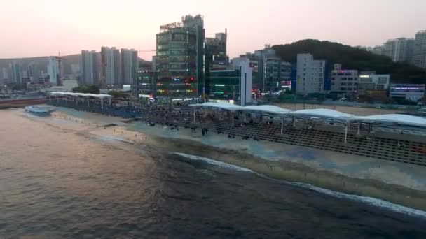 Många Folk Minrak Seaside Park Gwangalli Busan Sydkorea Asien — Stockvideo