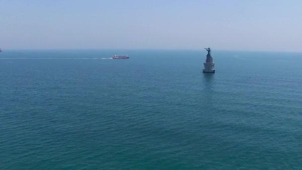 Pemandangan Udara Pantai Haeundae Busan Korea Selatan Asia — Stok Video